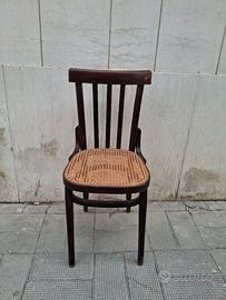 Sedia in paglia di Vienna tipo thonet 