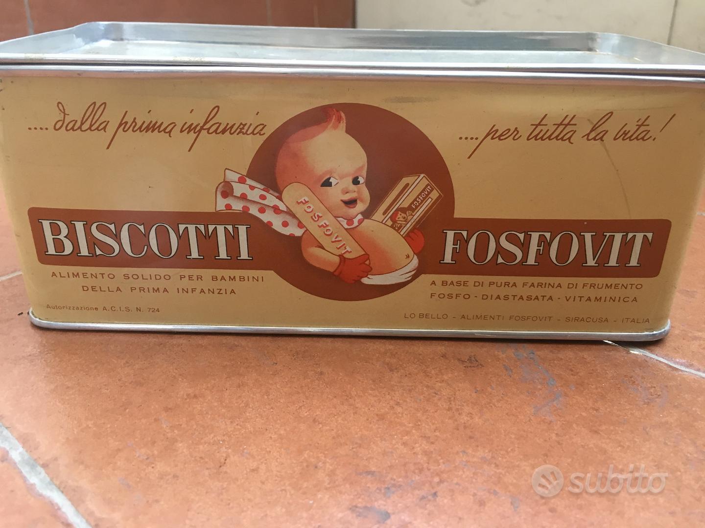 Vintage anni 60 vecchia scatola biscotti fosfovit - Collezionismo In  vendita a Palermo