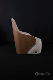 Poltrona noce Canaletto e tessuto design