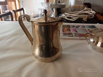 SET PORCELLANA E METALLO TOGNANA-CAFFE E LATTE