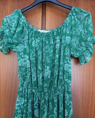 Vestito estivo Ozone verde fantasia - S/M