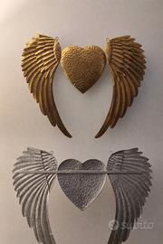 Cuore e ali - decorazione a parete