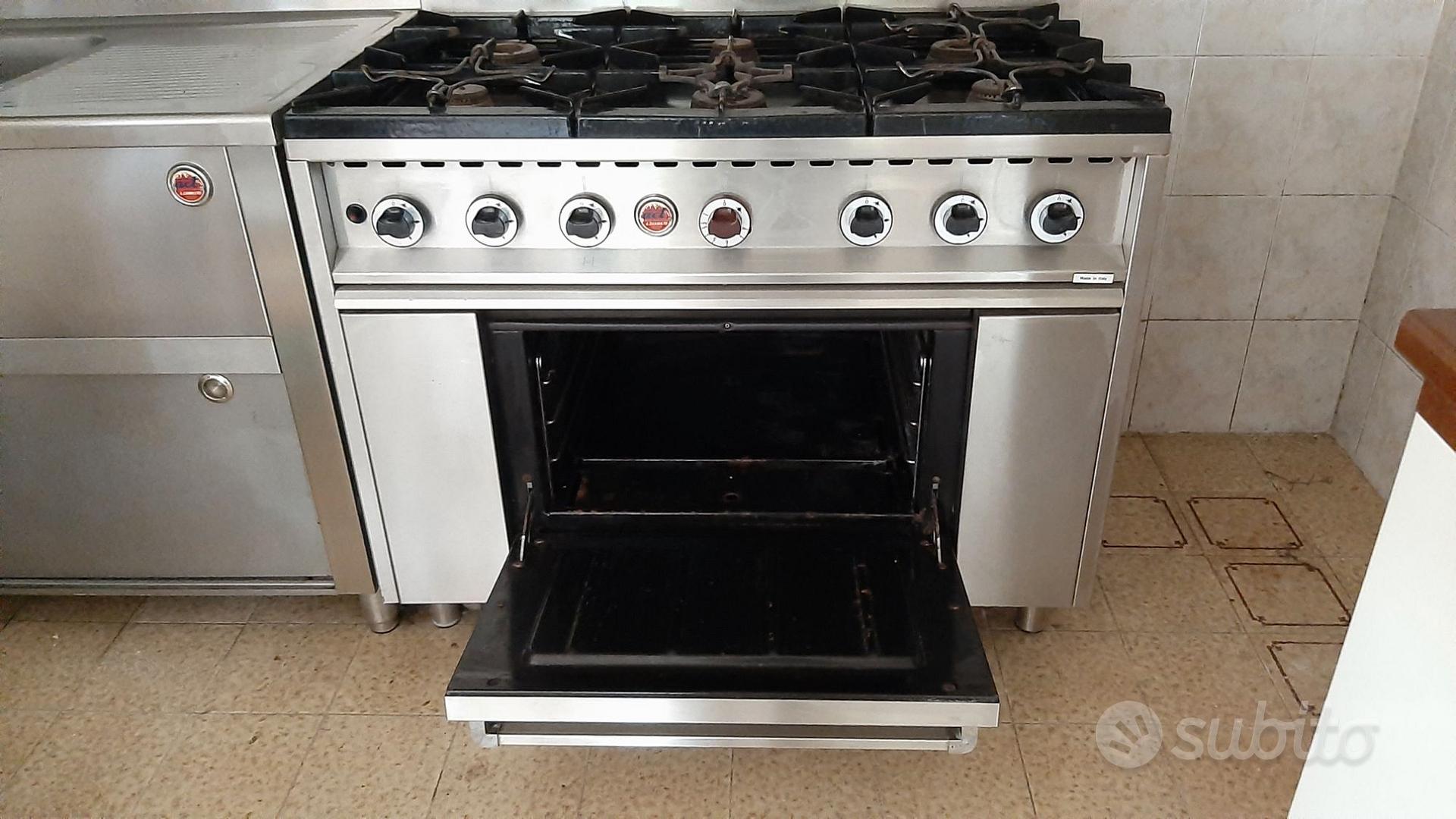 Cucina GAS 6 Fuochi con Forno sr700 INOX BIM