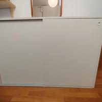 Mobile copri lavatrice finitura in legno bianco