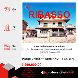 Casa indipendente su 3 livelli con giardino 