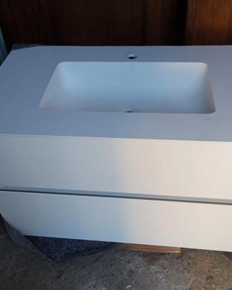 Mobile bagno con lavandino integrato e cassetti