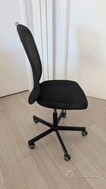 Sedia ufficio IKEA FLINTAN ergonomica nera seduta