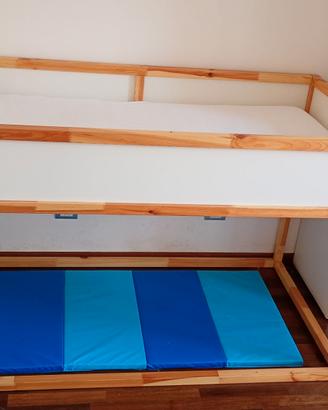 Letto bambini IKEA modello Kura + materasso