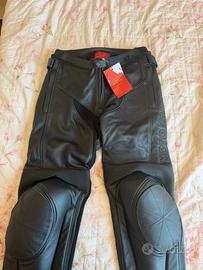 Pantaloni neri in pelle Sport Dainese Moto Guzzi