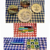 4 Piatti Città + 3 piatti vetro misti