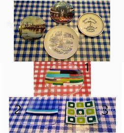 4 Piatti Città + 3 piatti vetro misti