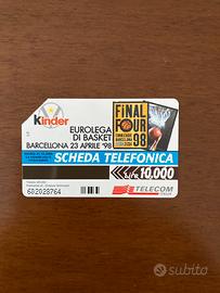 Scheda telefonica Finale Eurolega Basket