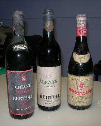 Bottiglie di vino d'annata per intenditori