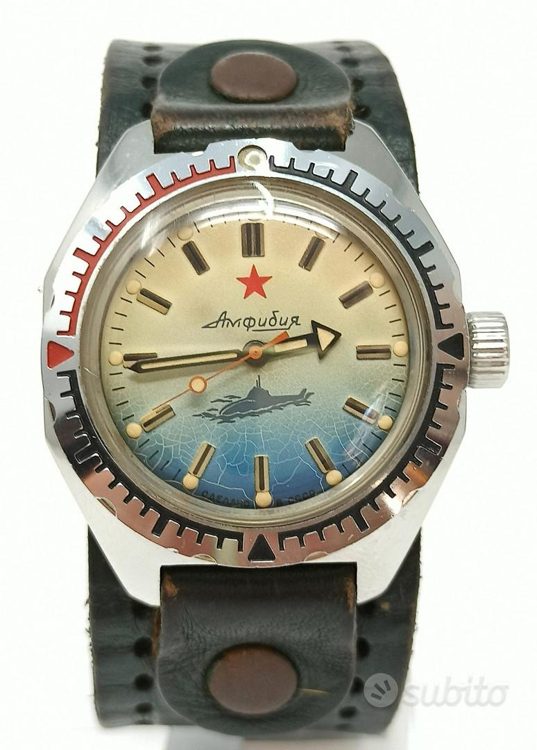 Orologio Subacqueo Vostok Meccanico Automatico Fondello Trasparente Blu, 200m