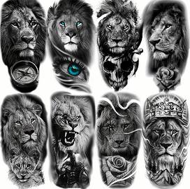 Set di 8 Tatuaggi Temporanei