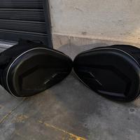 Valigie laterali moto effetto carbonio – Coppia