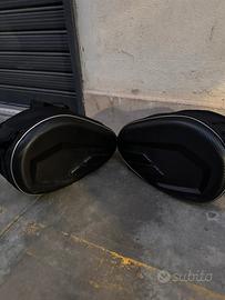 Valigie laterali moto effetto carbonio – Coppia