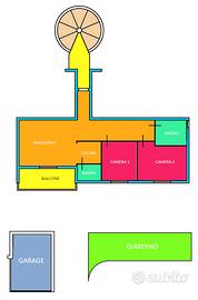 Luminoso Appartamento con Giardino e Garage
