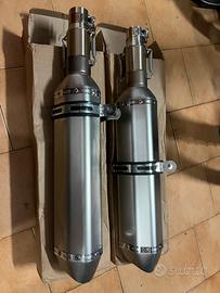 Coppia scarico/silenziatore moto universale