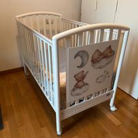 Lettino e fasciatoio in legno Pali per bambini