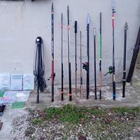 Canne da pesca lago varie