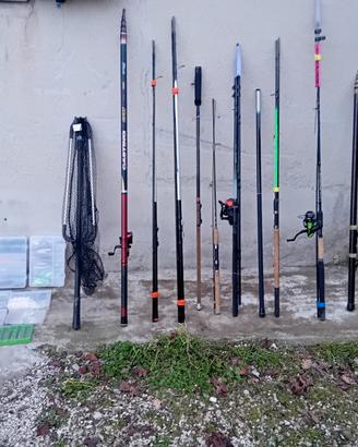 Canne da pesca lago varie