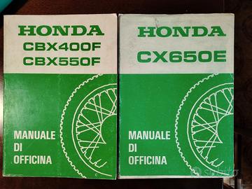 Manuali di officina Honda CBX400F, 550F e CX650E