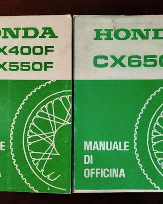 Manuali di officina Honda CBX400F, 550F e CX650E