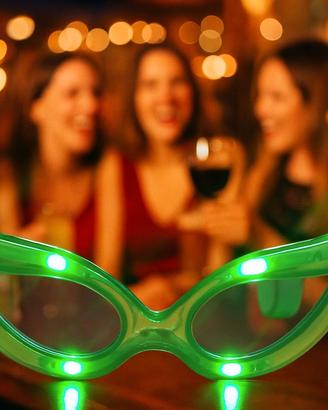 Occhiali da sole verdi con Led – Look Futuristico