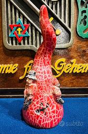 Corno portafortuna artigianale in ceramica