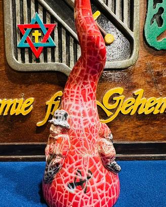 Corno portafortuna artigianale in ceramica
