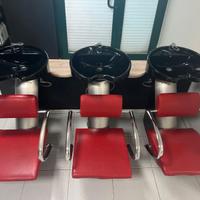 3 lavatesta parrucchiere con poltrona