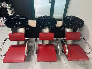 3 lavatesta parrucchiere con poltrona