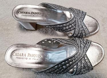 sandalo donna argento 38 chiara pasquini