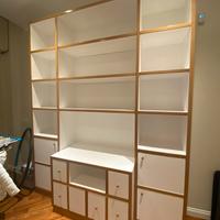 Libreria in legno massello artigianale