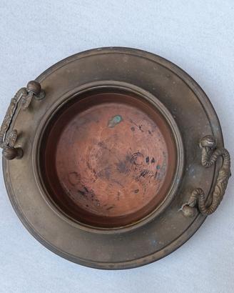 antico bracere rotondo vintage 