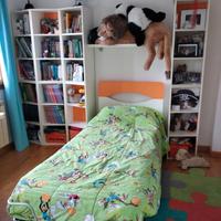 Cameretta Siloma - letto-libreria-scrivania-sedia