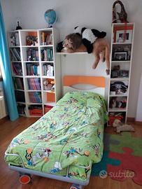 Cameretta Siloma - letto-libreria-scrivania-sedia