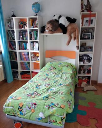 Cameretta Siloma - letto-libreria-scrivania-sedia