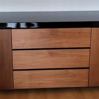 Credenza noce e nero
