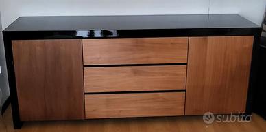 Credenza noce e nero