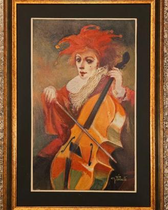 Dipinto Giulio Picelli Il Jolly 68x48 cm
