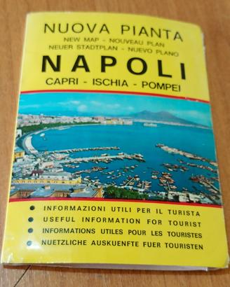 MAPPA TURISTICA DI NAPOLI VINTAGE 
