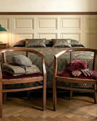Poltroncine anni '30 a pozzetto in legno di faggio