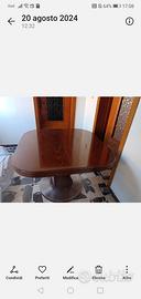 Tavolo quadrato allungabile color noce 