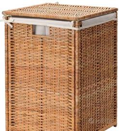 BRANÄS Cesta per bucato rivestita, rattan