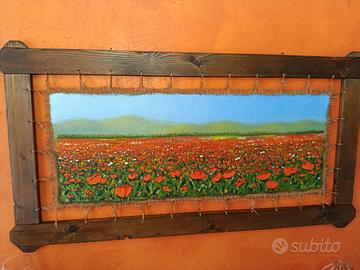 quadro arte povera tela sospesa