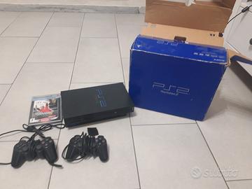 ps2 con 2 controller, slot memoria e pes5