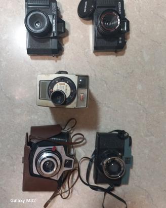 Set 5 macchine fotografiche vintage come da foto