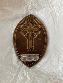 Acquasantiera Legno e Vetro Anni 30’